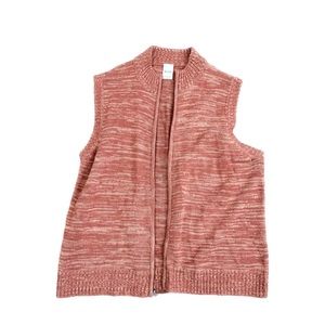 Pink knit vest